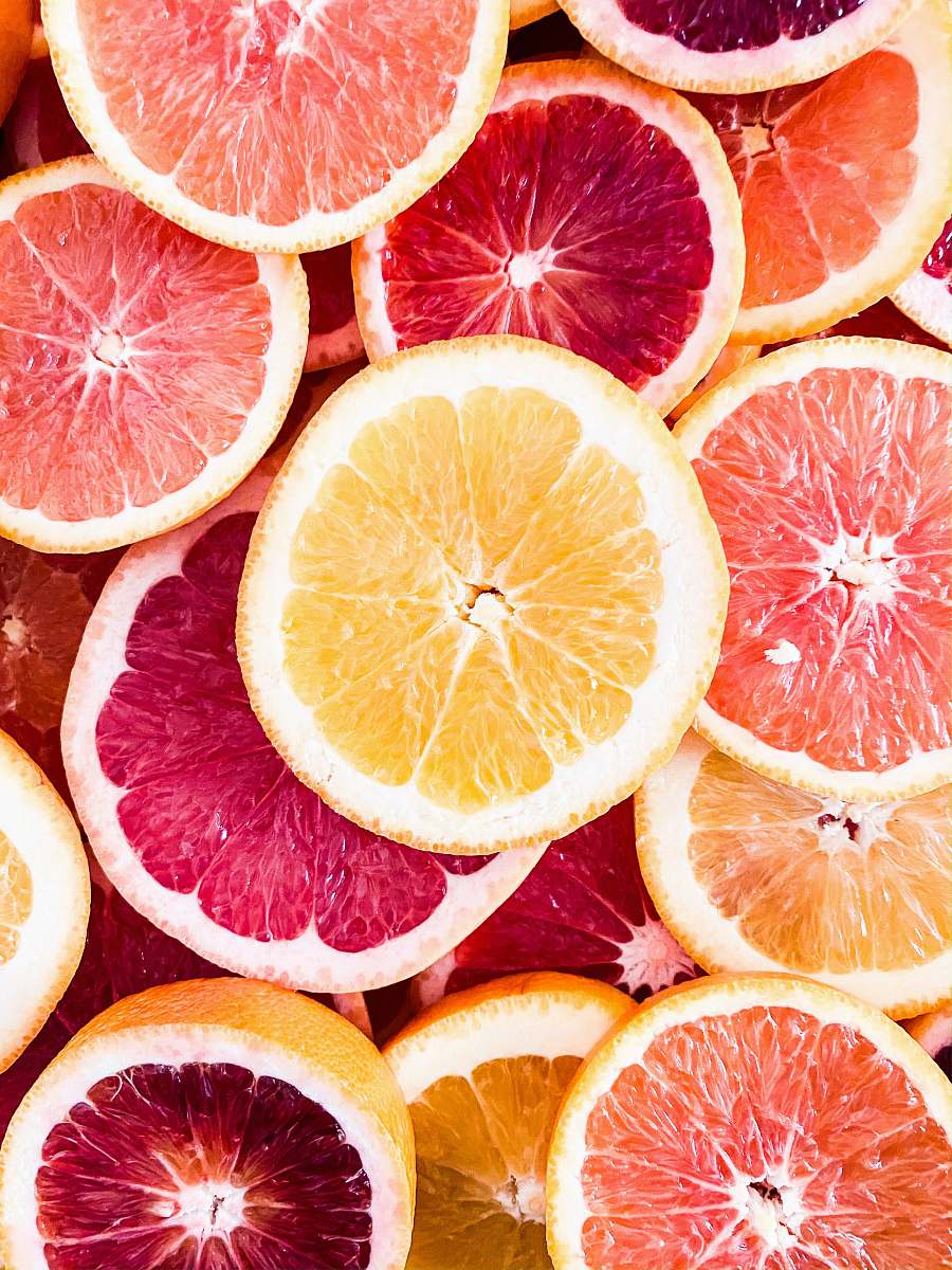 food sliced grapefruits fruit